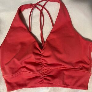 Women's Cotton On Coral Cross Back Sports Bra / Top